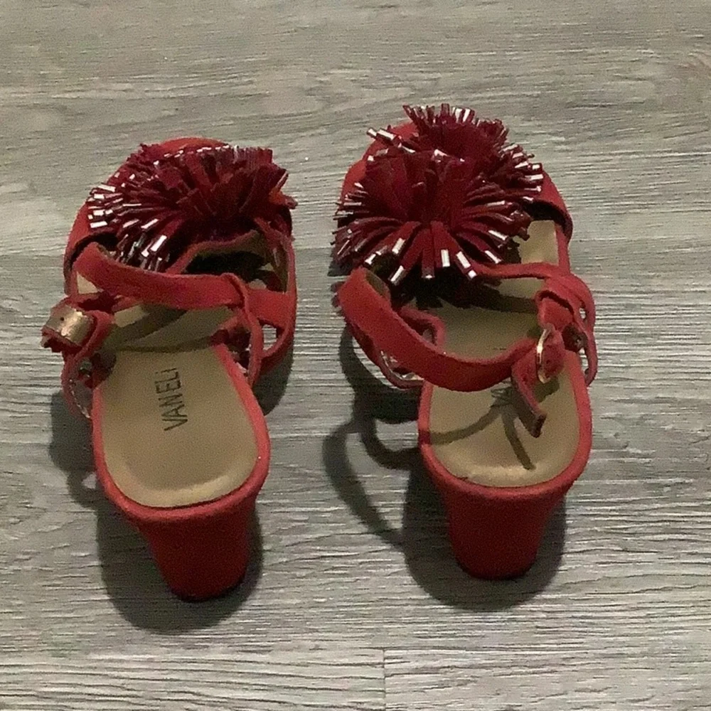 Vaneli Red Suede Women Wedge
